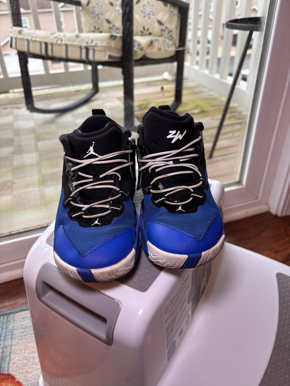 Jordan Zion 1 Duke Black Hyper Royal Blue Basketball Shoes Kids 13C